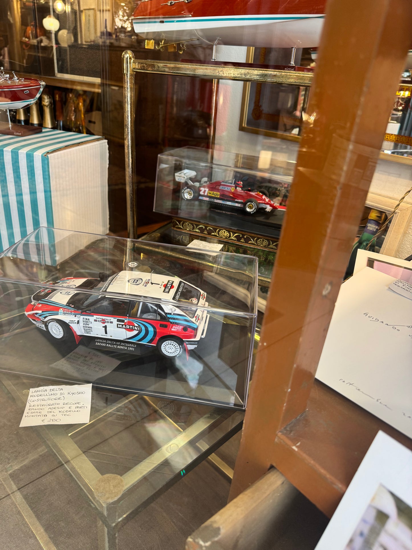 Lancia Delta modellino Kyosho restaurata